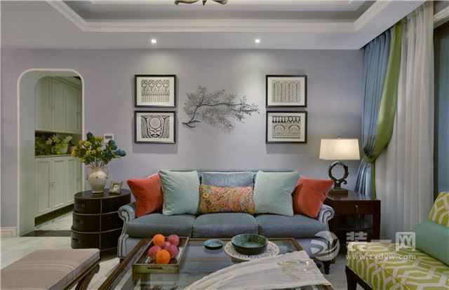 邯郸力天凤凰城三室两厅126平米地中海装修案例效果